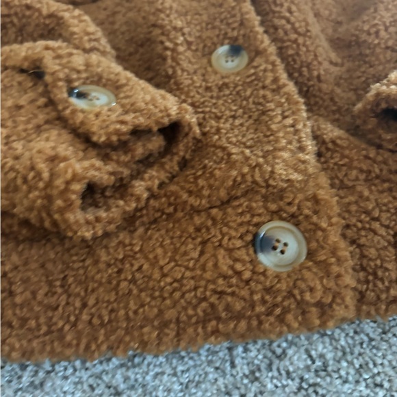 Roolee Sherpa Jacket Size Medium Orange Rust - Picture 3 of 4